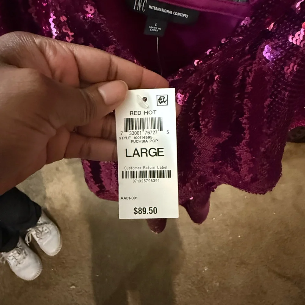 Pink Sequin Top - Picture 3 of 5